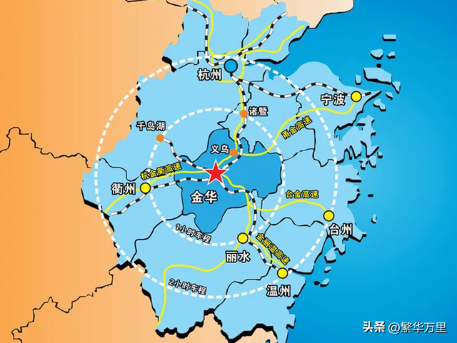 金华市的区划调剂，浙江省的第三大城市，为何有9个区县？